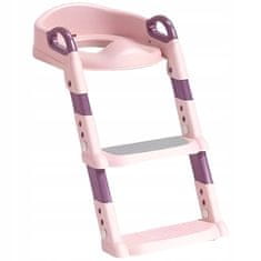 shumee Prevleka za WC školjko z lestvijo za otroke, WC stopnice KIDDISTEP Roza