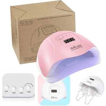 shumee Lučka za nohte UV Led Manikura Pedikura roza 48 W