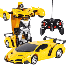JOJOY® Rumeni avtobotski robotski avto na daljinsko upravljanje