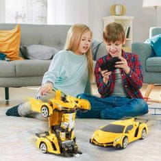 JOJOY® Rumeni avtobotski robotski avto na daljinsko upravljanje