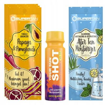 shumee Supertan papaja in granatno jabolko 3 x 15 ml Tingle bronzer + brezplačni izdelki