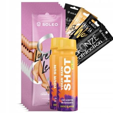 shumee Soleo Lovely Legs 5 x 10 ml močan bronzer za noge + brezplačni izdelki