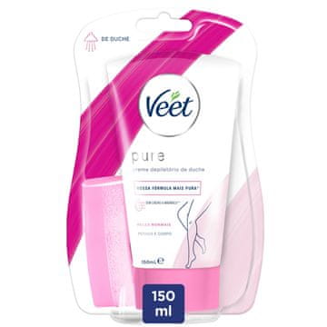 shumee Veet Pure In-Shower krema za odstranjevanje dlak za suho kožo z lotosom in jasminom 150 ml