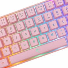 White Shark tipkovnica USB roza SLO gaming GK-2201 RONIN-P-HR