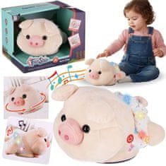 Mega Creative INTERAKTIVNA plišasta PLESNA PRAŠIČKA, igrača za otroke 2+, ZVOK, SVETLOB