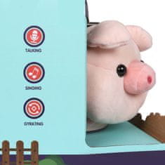 Mega Creative INTERAKTIVNA plišasta PLESNA PRAŠIČKA, igrača za otroke 2+, ZVOK, SVETLOB