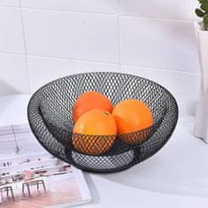 Eva Skleda za sadje iz dvojne žice 24,5xh12,5cm / črna / kovina