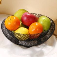 Eva Skleda za sadje iz dvojne žice 29,5xh15cm / črna / kovina