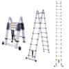 MXM 2v1 teleskopske lestve s pregibom - 7,2 m, aluminijaste