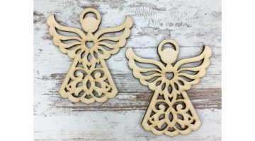 Rayher.	 Leseni okras Angel, 10cm, 2 kom