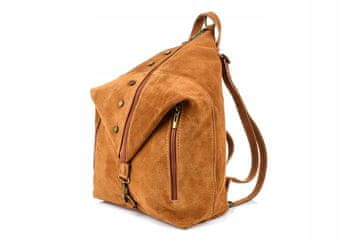 shumee Italijanski eleganten ženski nahrbtnik usnjen semiš A4 W14