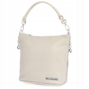 shumee Svetlo siva ženska usnjena kurirska torba, italijansko usnje Beltimore