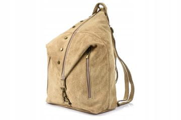 shumee Italijanski eleganten ženski nahrbtnik usnjen semiš A4 W14