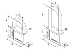 shumee 3-DELAD HÄNGLÅS I MÄSSING, TRIPPLADE, KMZ S30, BLIS - MP KLO 58382