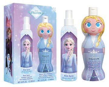 EP LINE Disney Frozen - tělový sprej 200 ml + sprchový gel a šampon 2v1 400 ml