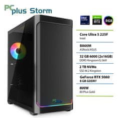 PCplus Storm namizni računalnik, Core Ultra 5 225F, 32GB, 2TB, RTX5060 (148447)