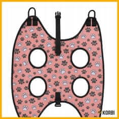 Korbi Roza komplet za nego hišnih ljubljenčkov – viseča mreža, glavnik in strižnik za pse in mačke