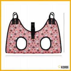 Korbi Roza komplet za nego hišnih ljubljenčkov – viseča mreža, glavnik in strižnik za pse in mačke