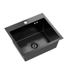 QUADRON Pomivalno korito LUKE 100, black metal