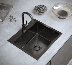 QUADRON Pomivalno korito LUKE 100, black metal