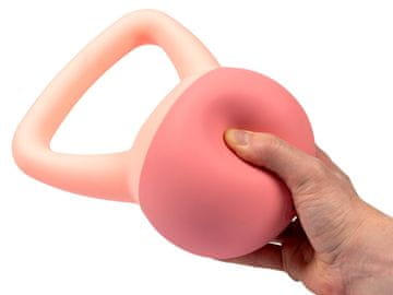 ACRAsport Soft PVC Kettlebell 1 kg, roza