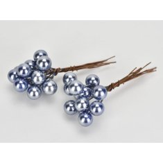 Rayher.	 Bunkica na žici, perl modre, 1cm, set 24