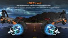 KuKirin Električni skuter Zmogljiv 1200 W motor do 50 KM/H 10,5-palčne terenske pnevmatike 52 V/18 Ah Zložljiv skuter velike prostornine