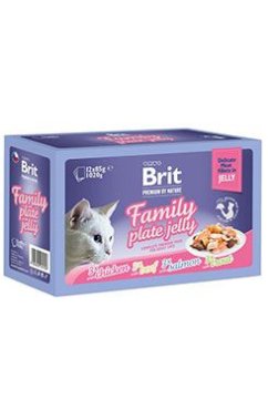 Brit Premium Cat D fileti v želeju Family Plate 1020g