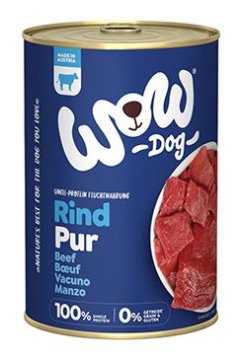 Dog's Love WOW PUR goveji monoprotein v pločevinki 400g