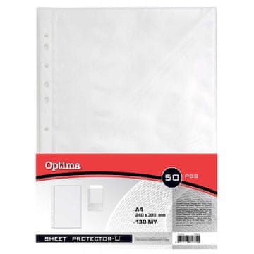 Optima Ovojnica-U mapa, 11 lukenj,130mik 50 kos