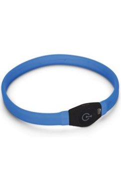 USB Visio Light LED ovratnica za polnjenje 65cm modra KAR
