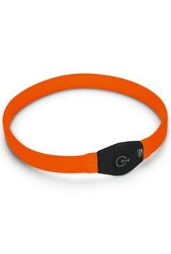 USB Visio Light LED ovratnica za polnjenje 65cm oranžna KAR