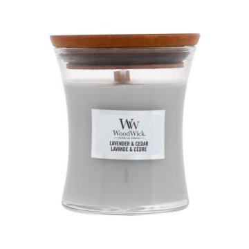 Woodwick Lavender & Cedar dišeča svečka