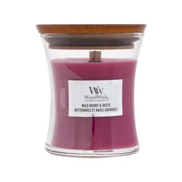 Woodwick Wild Berry & Beets dišeča svečka