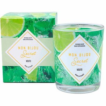 Troli Dišeča sveča 40 ur z draguljem Mojito CCOMO100