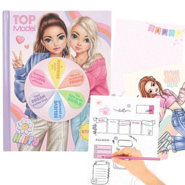 Top Model Kreativní omalovánky se světelným kolečkem štěstí , Hayden + Candy, se světelným a zvukovým efektem