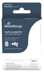 MediaRange Trak p-touch tze-231 bel/črn 12mm