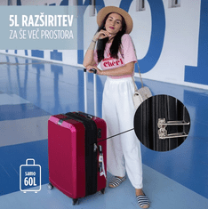 Vitapur Set potovalnih kovčkov Carbon Series - rdeča.