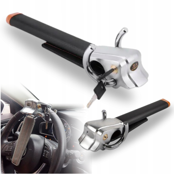 Korbi VARNOSTNA ZAKLEP ZA VOLAN – TRDNA, PROTIROPOVNA, FUNKCIONALNA, ČRNA BS5