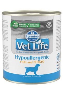 Vet Life Natural DOG cons. Hypoaller Fish&Potato 300g