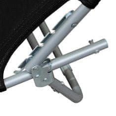 Aga Vrtni nastavljiv ležalnik Črn