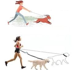 hurtnet Pasna torba za tek s pasjim elastičnim povodcem 1,8m