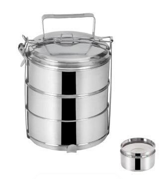 Orion Posoda iz nerjavečega jekla + pokrovi 3x1,3L ¤16cm