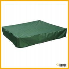 Korbi ZELENA VODOODPORNA PONJAVA ZA PESKOVNIK – 120x120x20 cm | Popolna zaščita za vaš vrtni peskovnik!