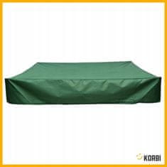 Korbi ZELENA VODOODPORNA PONJAVA ZA PESKOVNIK – 120x120x20 cm | Popolna zaščita za vaš vrtni peskovnik!