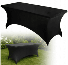 Korbi ELASTIČNA ČRNA PONJAVA ZA MIZO – ELEGANTEN BANKETNI IN CATERING NAMIZNI OPRIJEM
