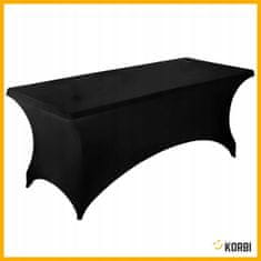 Korbi ELASTIČNA ČRNA PONJAVA ZA MIZO – ELEGANTEN BANKETNI IN CATERING NAMIZNI OPRIJEM