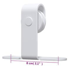 Vidaxl vidaXL Sistem drsnih vrat za pohištvo, ogljikovo jeklo, bela, 152 cm
