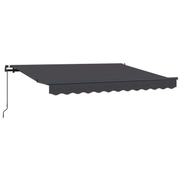 Vidaxl Retraktilna tenda Antracit 300 x 200 cm Poliester in aluminij
