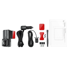 Hoco Avto kamera + zadnja kamera DV12, 2K, Wi-Fi, GPS, 3,69" LCD, črna